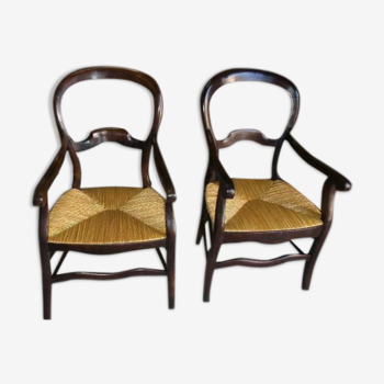 Paire de fauteuils Louis Philippe