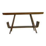 Table basse en bouleau de conception hollandaise par Wilhelm Lutjens pour Den Boer Gouda