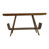 Dutch design birchwood coffee table by Wilhelm Lutjens for Den Boer Gouda