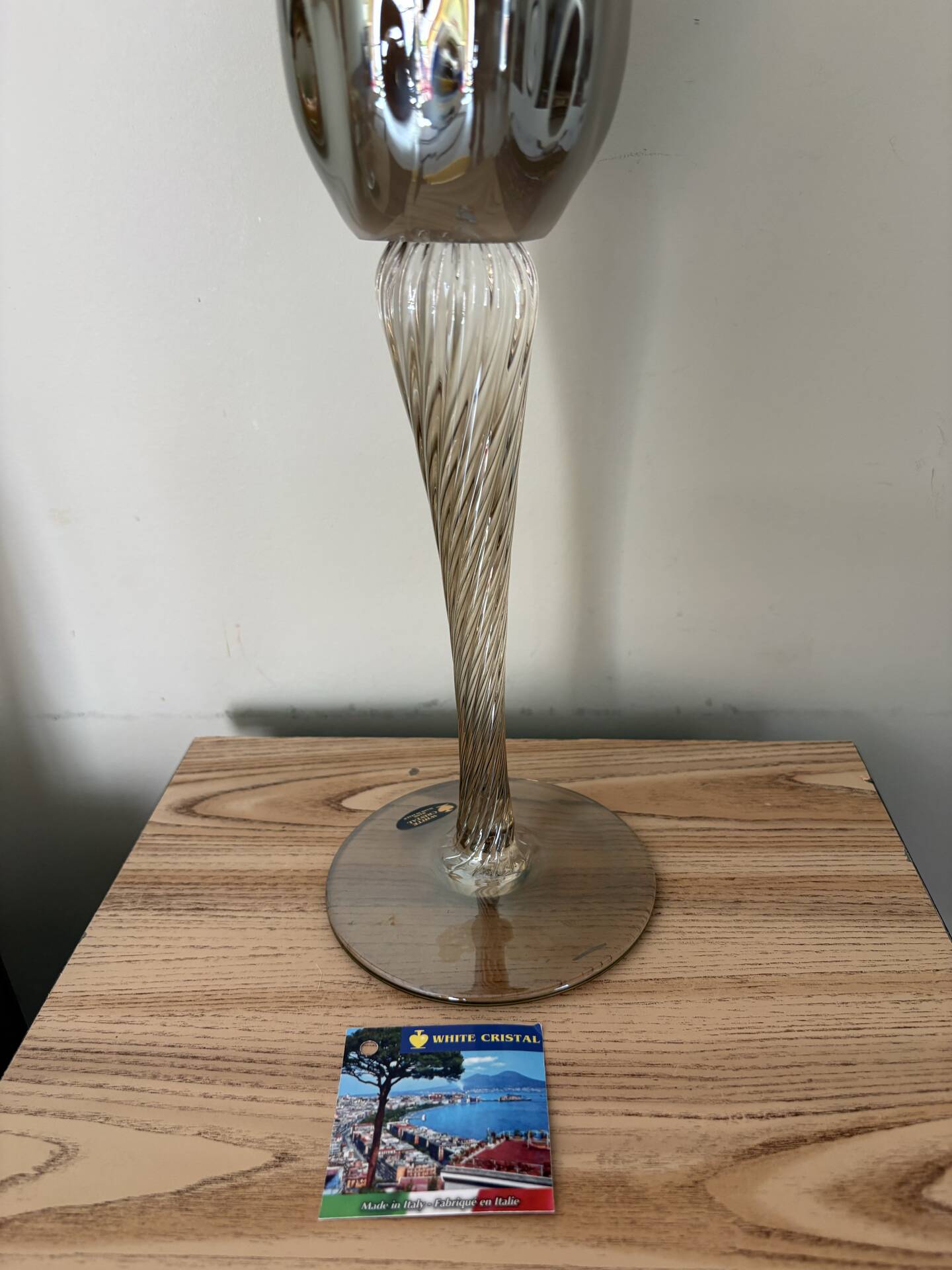 36cm Vintage Murano Glass Candle Holder