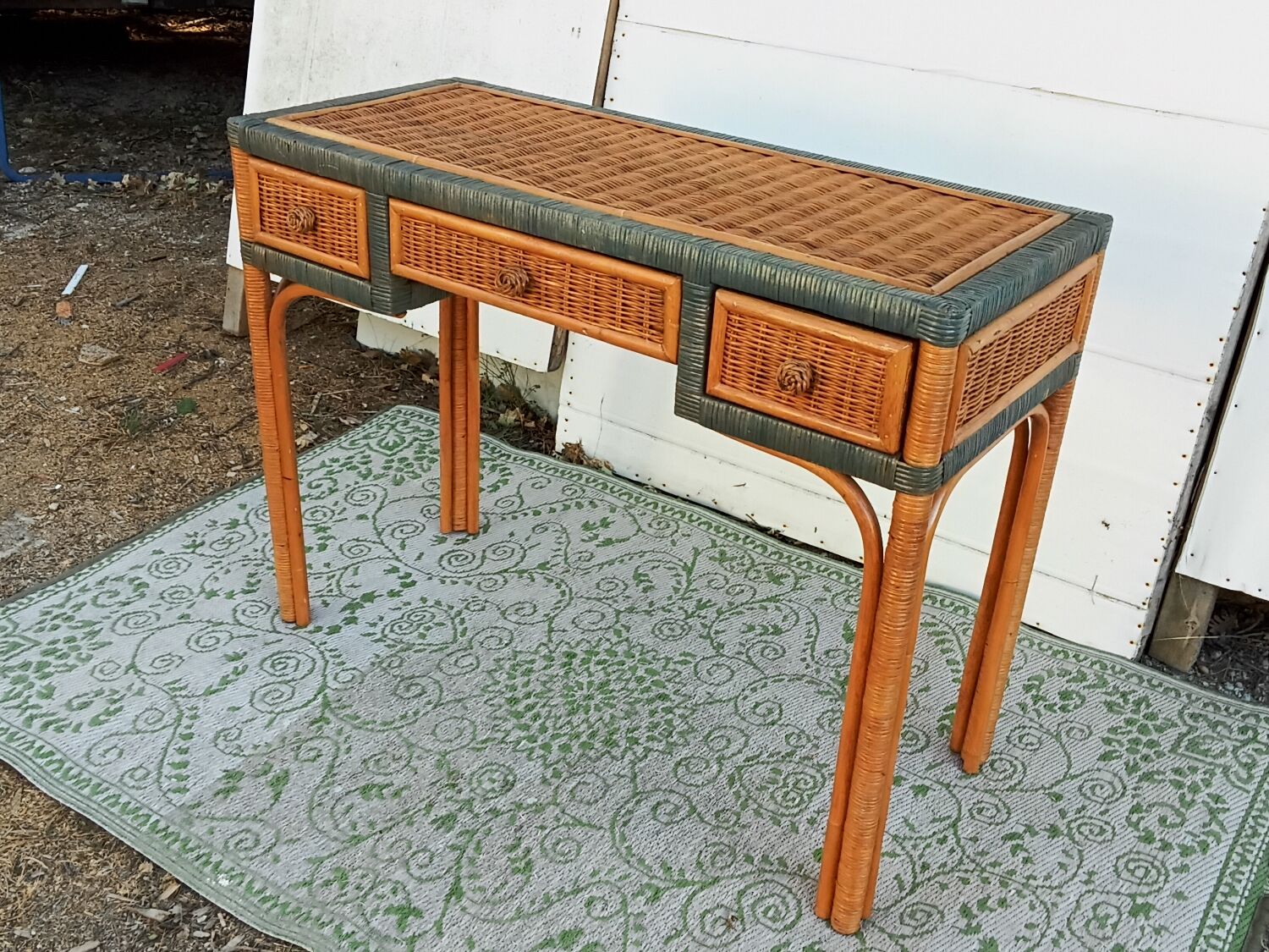 Rattan console
