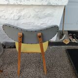 Set of 6 compass leg chairs – colored seats