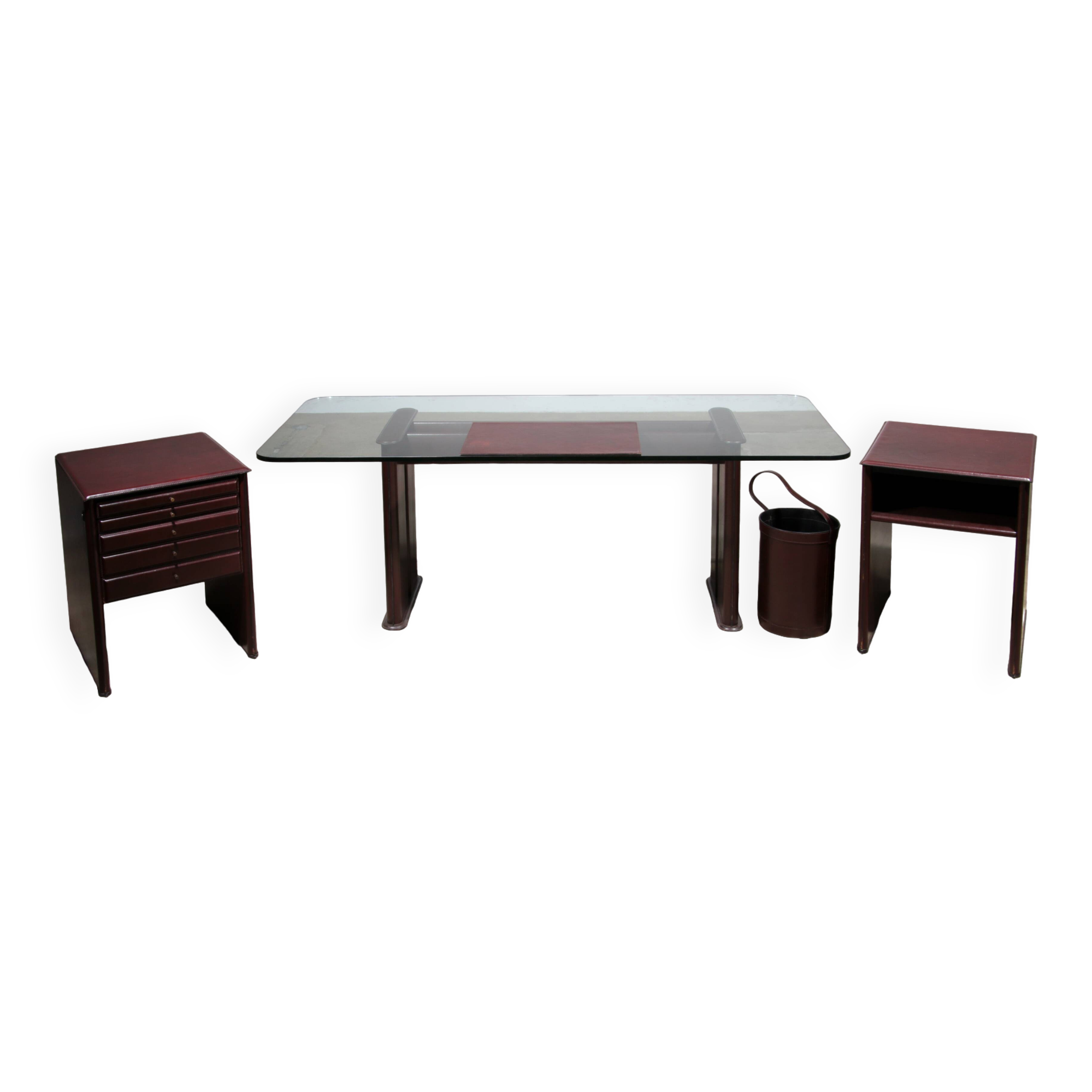 Italian Design Desk by Tito Agnoli for Matteo Grassi or a office set