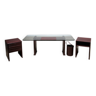 Italian Design Desk by Tito Agnoli for Matteo Grassi or a office set