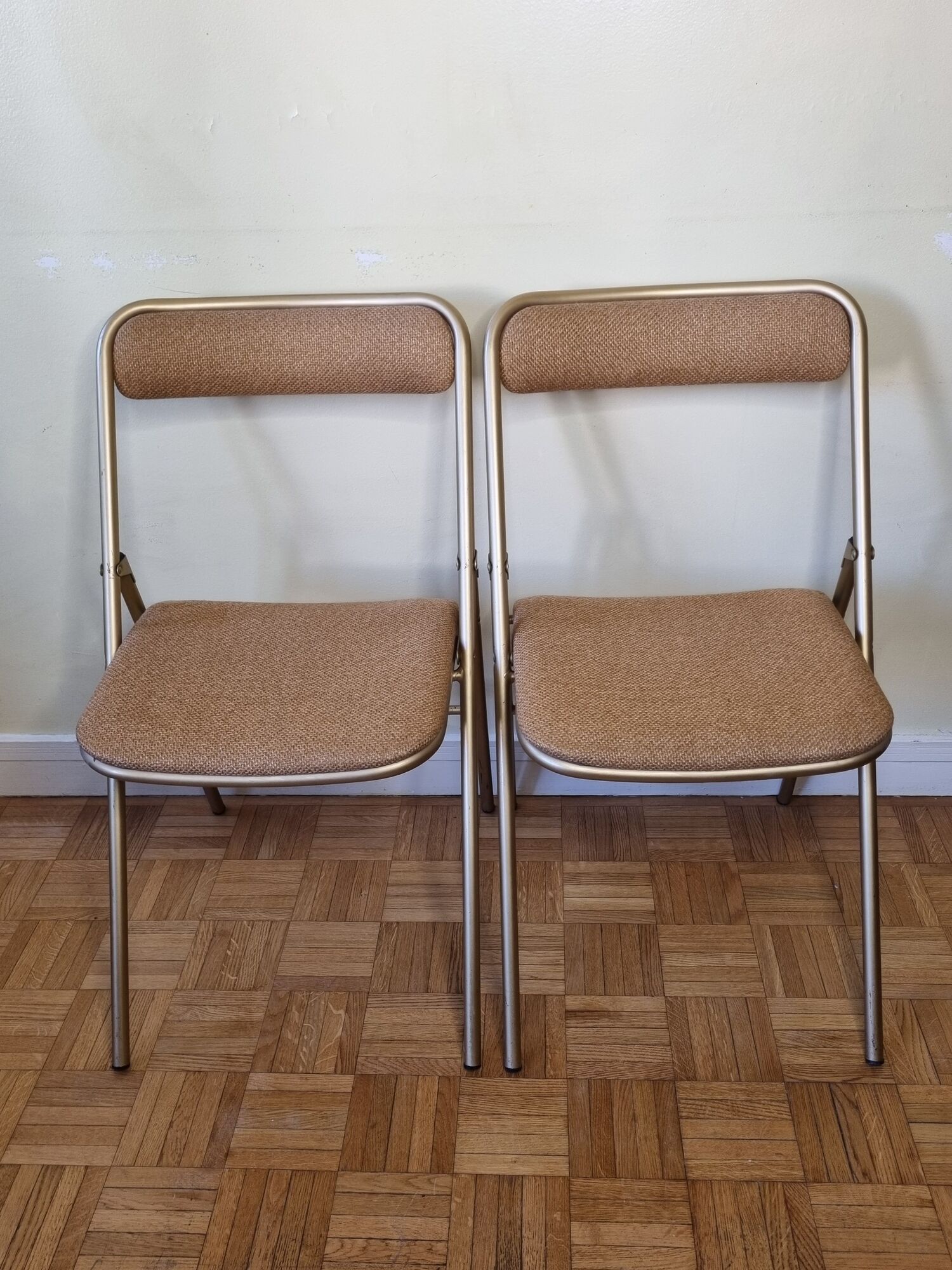 Pair of folding chairs "Plichaise" Souvignet, made in France