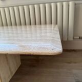 Travertine coffee table