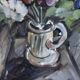 Original Swedish oil on canvas from the mid-century "Vase" by I Franke (1913-1999) - Framed