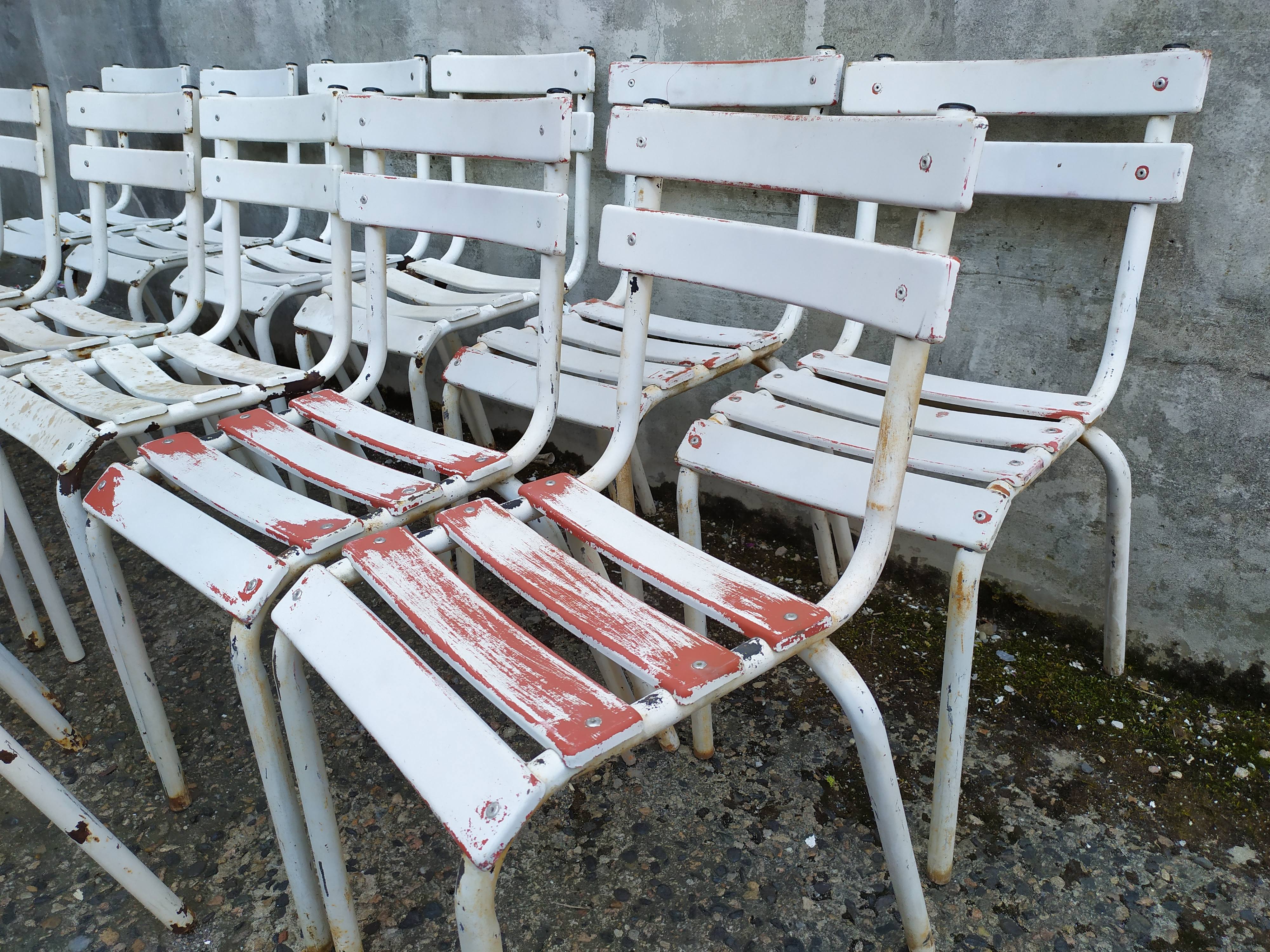 Set of chairs and tables bistro metal