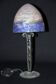 Lampe signée Muller Frères en pâte de verre et fer forgé, vers 1925