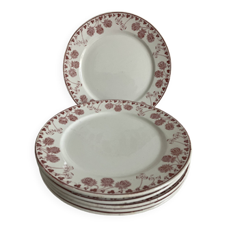 6 BFK dinner plates - Trifolium service