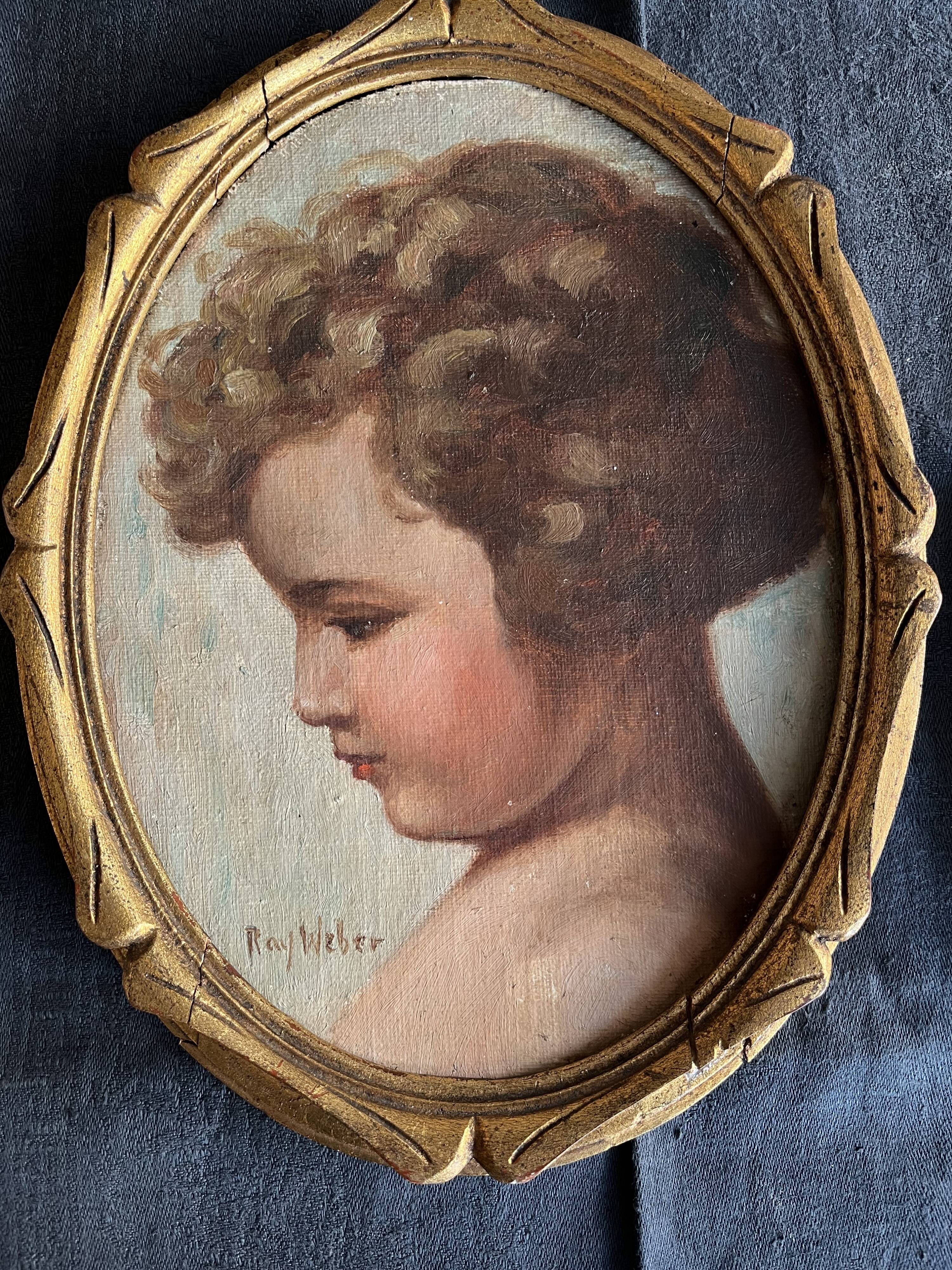 Pair of old portraits