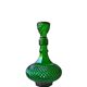 Carafe italienne verte à motif diamant Empoli de style moderne du milieu du siècle