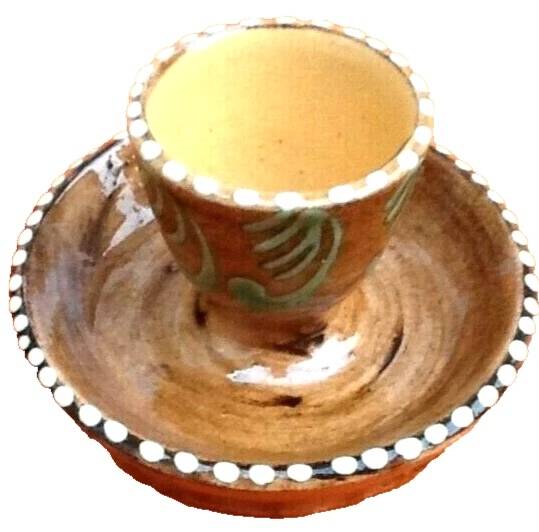 Alsatian ceramic egg cup