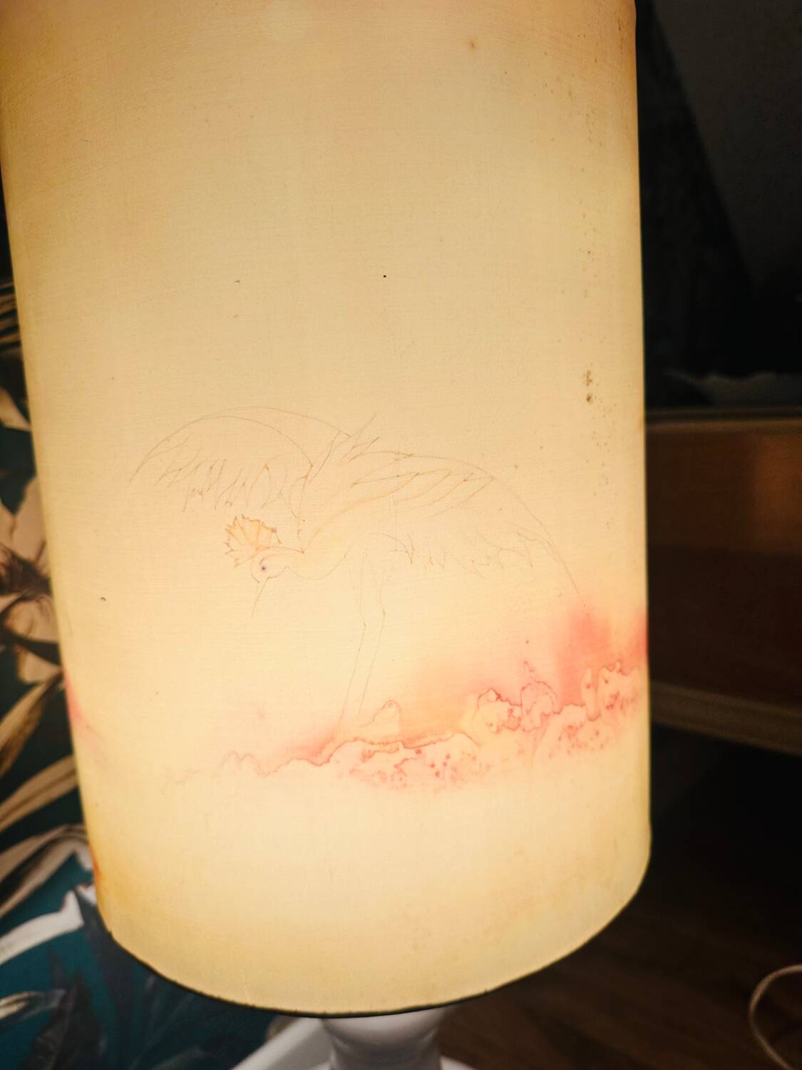 Large ceramic floor lamp