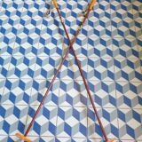 Paire de bâtons de skis vintage en roseau 141 cm