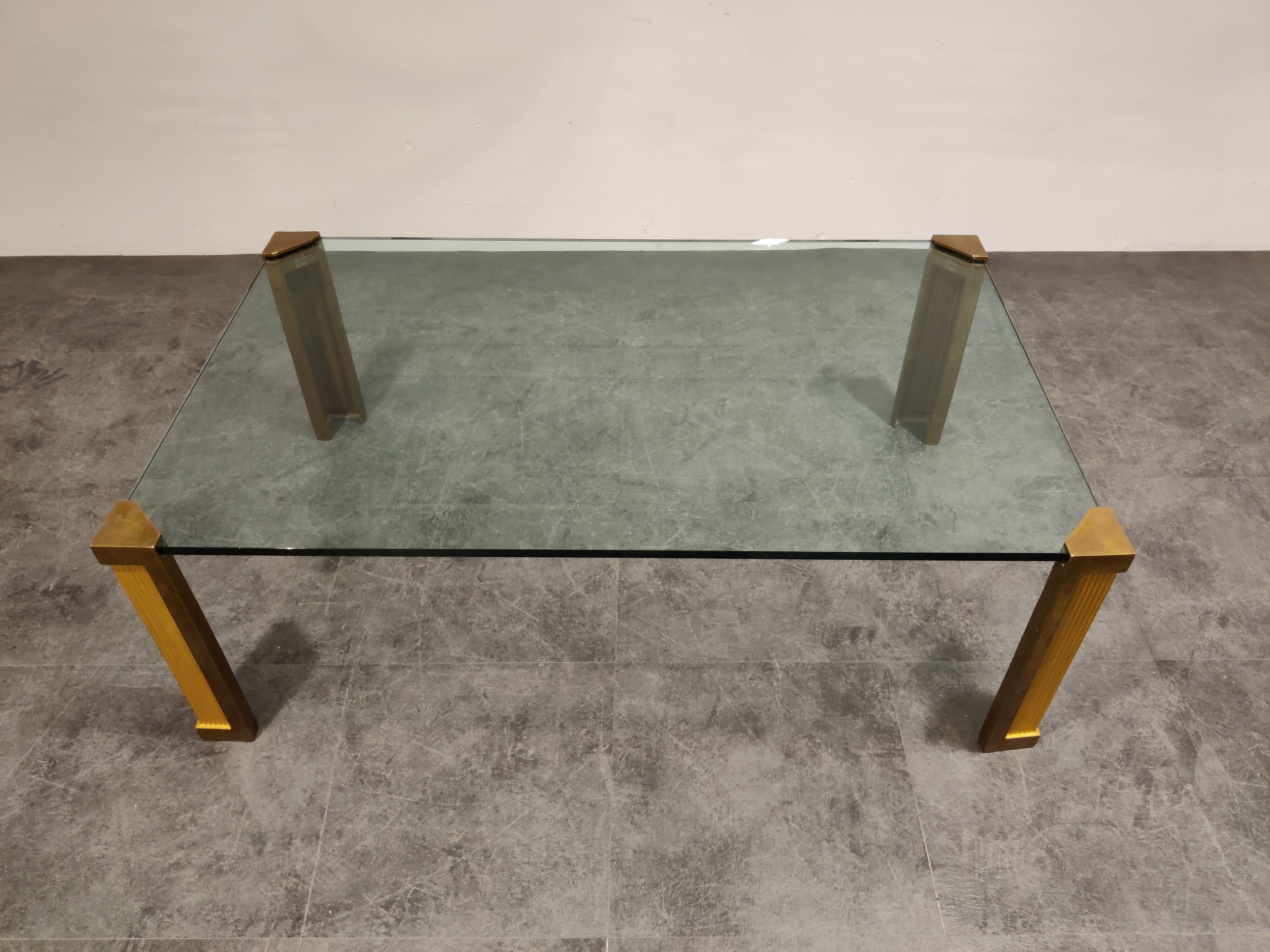 Bronze coffee table by Peter Ghyczy 1970s