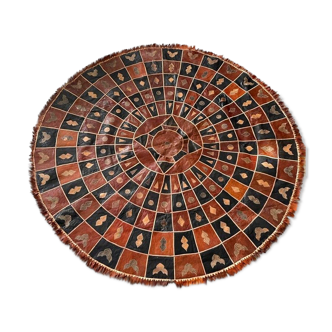 Tuareg carpet in snakeskin / goat leather