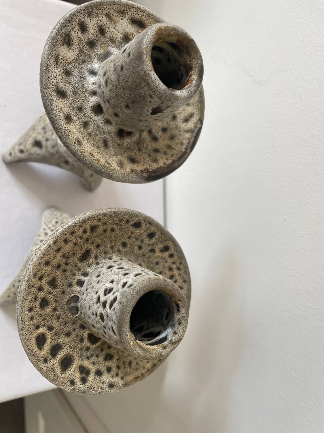 Pair of candlesticks Vallauris by Marius Bessone