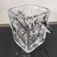 Vintage textured glass ice bucket - Brutalist style