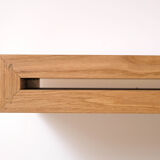 Modern solid oak wall console