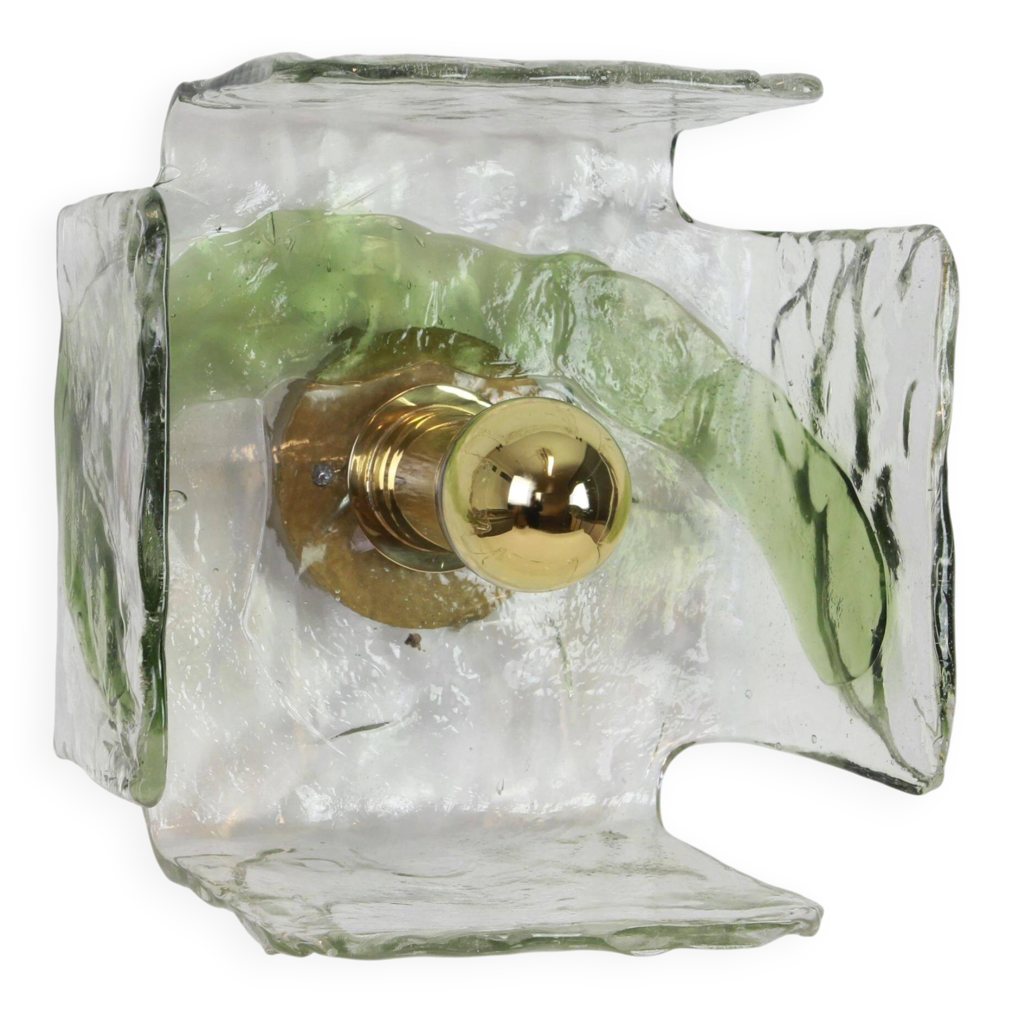 Glass wall sconces designed by Carlo Nason for Kalmar, 1960s.