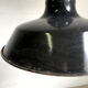 Industrial hanging lamp in grey enamelled sheet metal