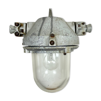 Grey Industrial Cast Aluminium Explosion Proof Lamp, 1970s