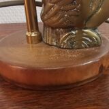 Owl lamp in brass of the 70s