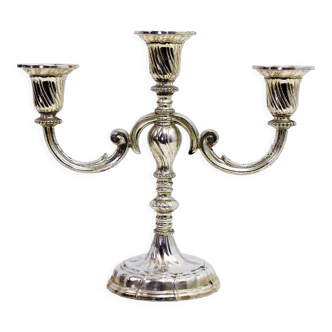 Silver metal candlestick