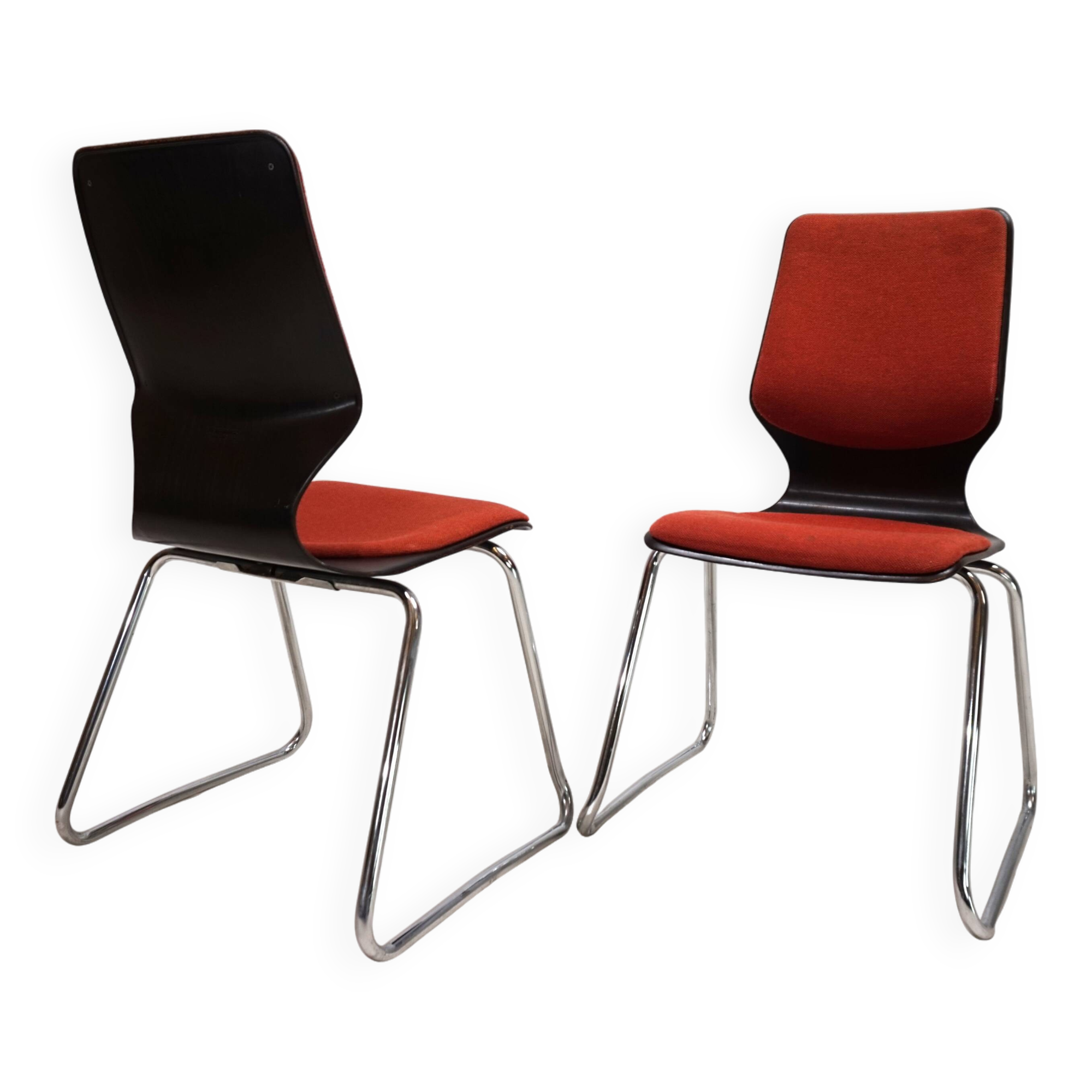 Flötotto set of 2 Pagwood chairs by Elmar Flötotto