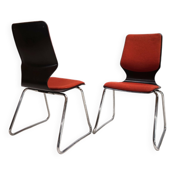 Flötotto set of 2 Pagwood chairs by Elmar Flötotto