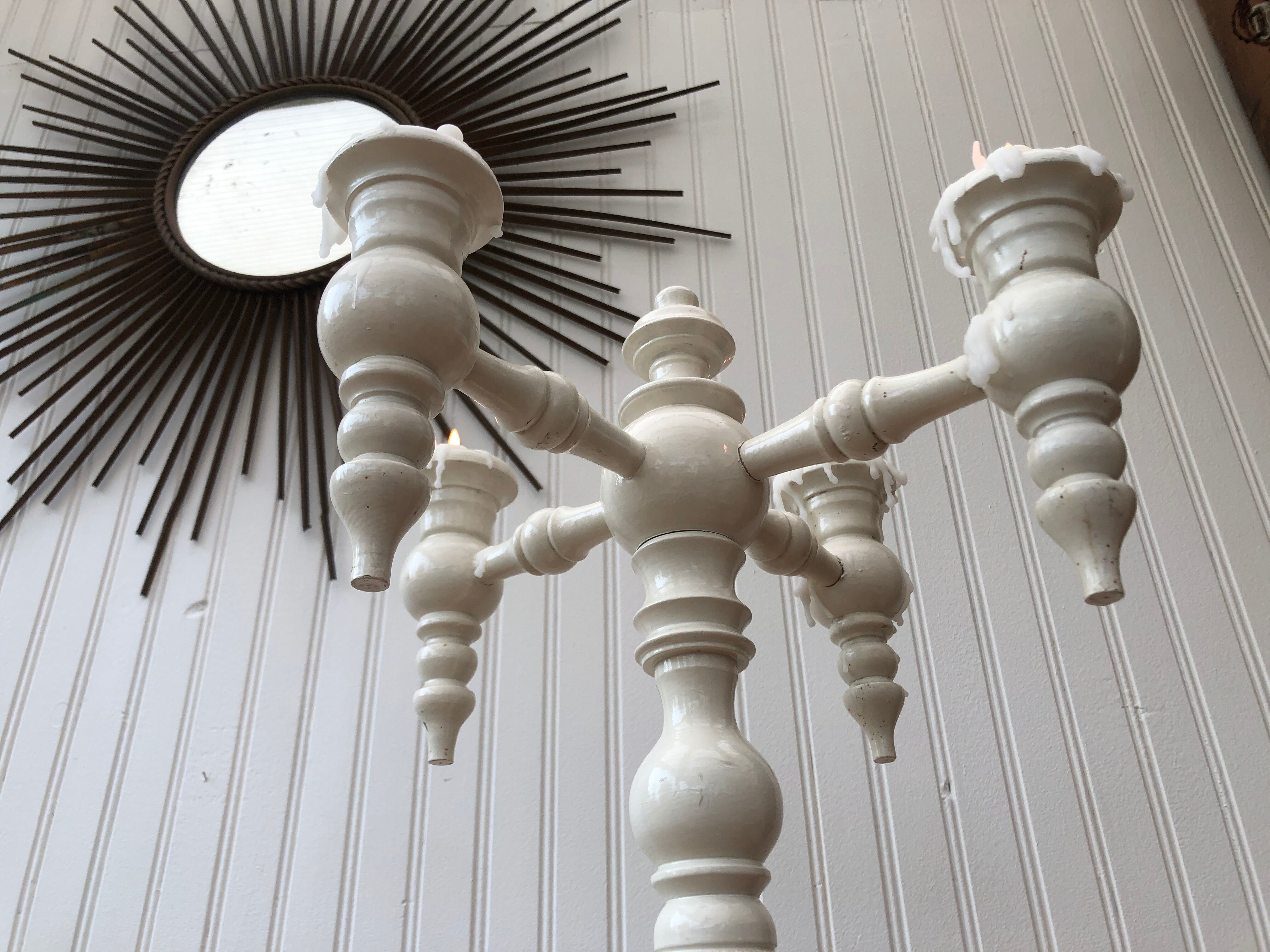 Wooden candlestick