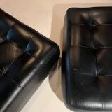 Leather poufs from Roche Bobois around 2000.