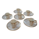 Limoges gilt porcelain coffee set — 6 cups