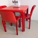 Ensemble de salle à manger rouge « Selene » par Vico Magistretti pour Artemide, années 1960