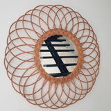 Vintage wicker mirror 1950/1960