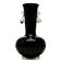 Mid-century modern vase, black glass, HSG Tarnowiec, Poland, 1970s
