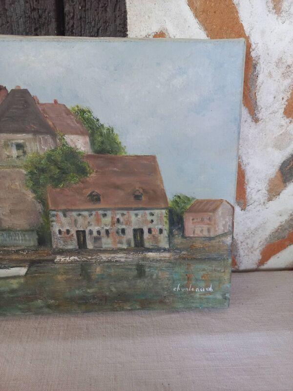 Huile sur toile Honfleur
