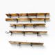 Vintage industrial wooden wall coat rack / wall coat rack