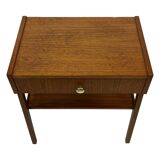 Vintage Compact Cabinet Bedside Table Teak Veneer 1960s