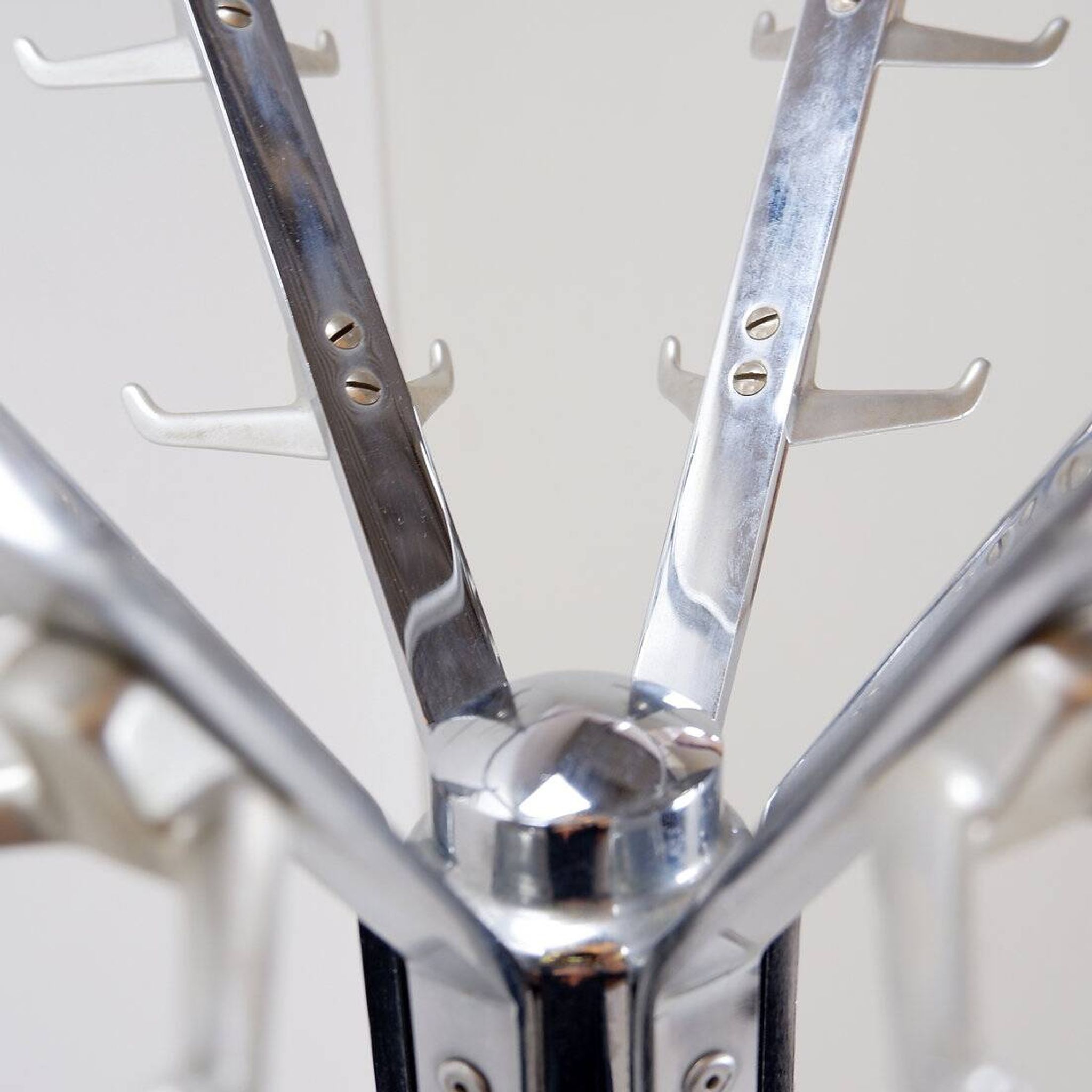 Vintage chrome coat rack with umbrella stand