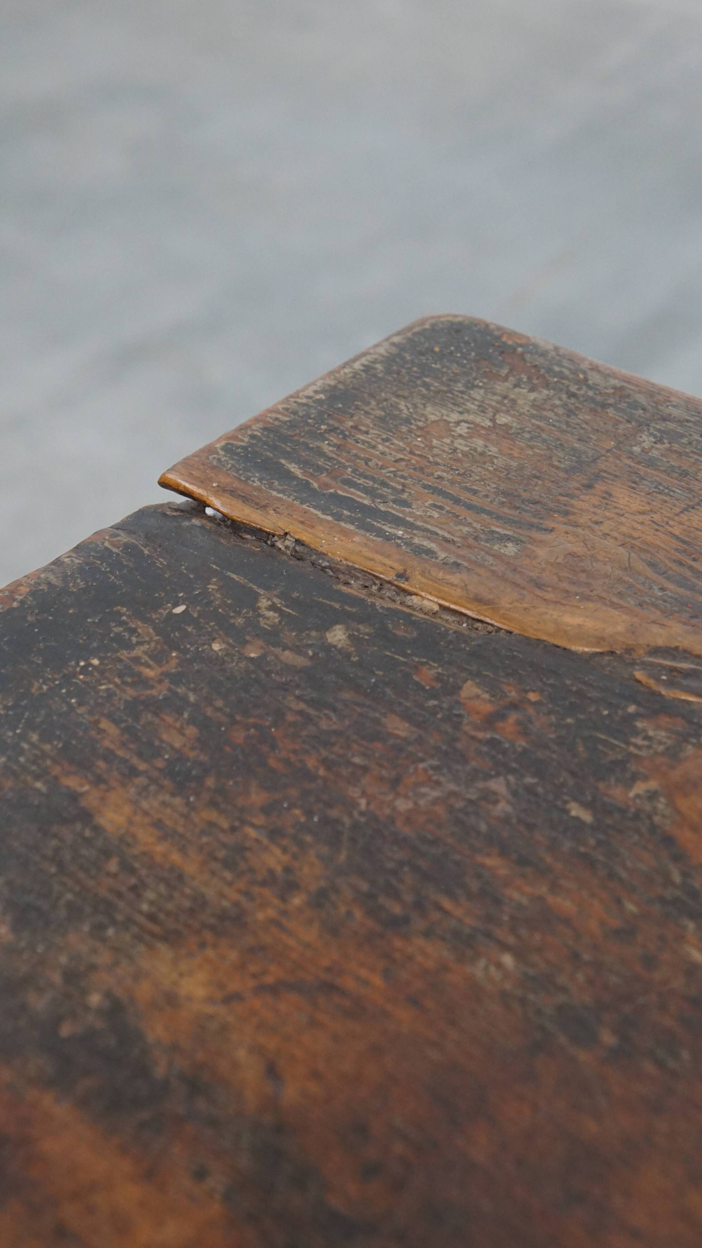 Antique Spanish side table from the late 18th century with a drawer