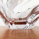 Large Modern Crystal Glass Fruit Bowl from the Mid-Century by Art Vannes, France, 1960s