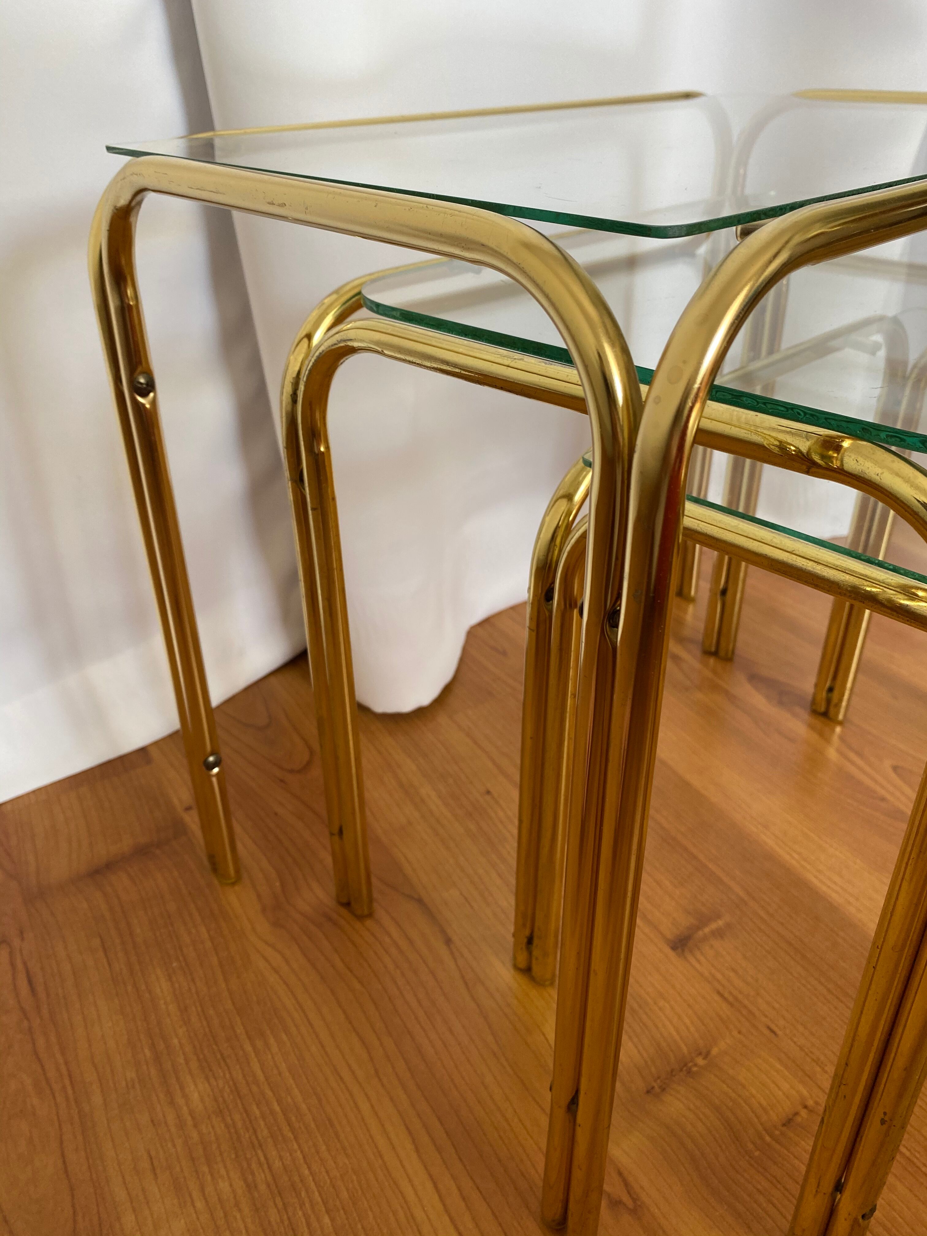 Golden metal tables
