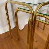 Golden metal tables