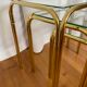 Golden metal tables