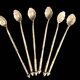 Cambodia, six silver cocktail spoons circa 1900