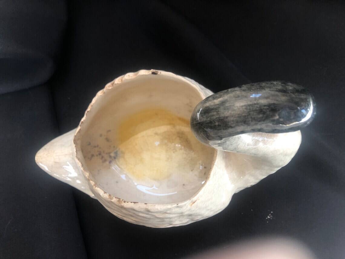 Zoomorphic slip planter in the style of Jérôme Massier 1850-1929 unsigned