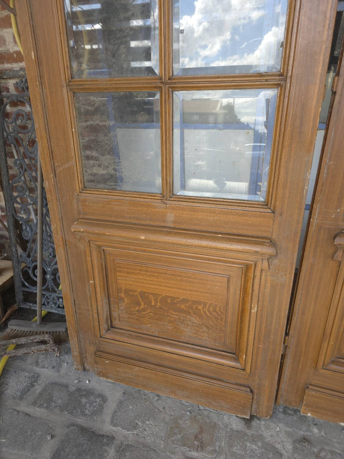 Glass communicating doors in fir (4)