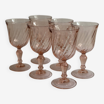 Vintage rose wine glasses